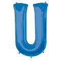 Anagram 33 in. Letter U Shape Foil Balloon Blue 86467